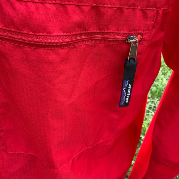 Vintage Patagonia 1998 Full Zip Mens Windbreaker Jacket POP OF BRIGHT RED COLOR - Picture 6 of 7